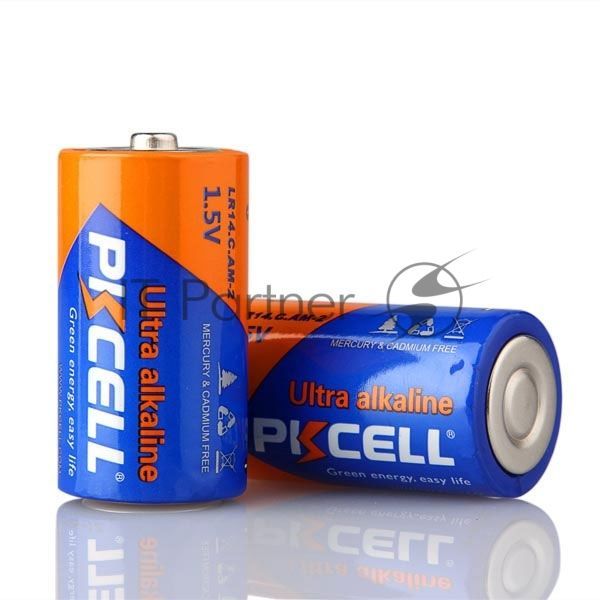 Щелочной/алкалиновый элемент питания PKCELL LR14-2B тип - C(LR14) 2 шт в блистере