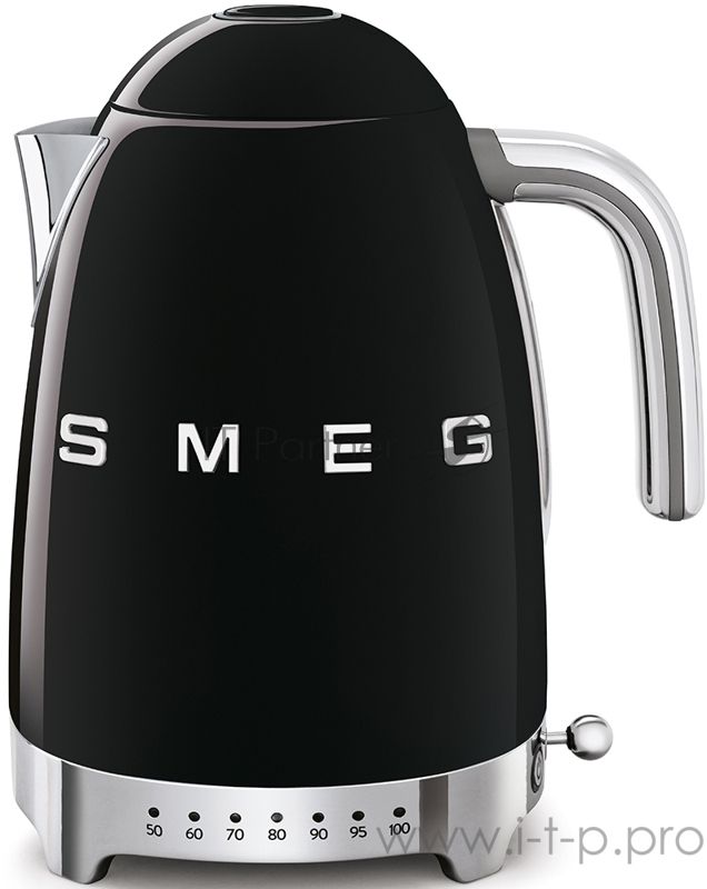 Чайники SMEG Чайники SMEG/ Стиль 50-х г., чайник электрический, 1.7 л, 2400 Вт, корпус из нержавеющей стали, черный