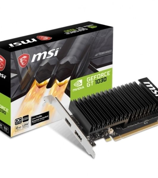 Видеокарта MSI PCI-E GT 1030 2GHD4 LP OC nVidia GeForce GT 1030 2048Mb 64bit DDR4 1189/2100/HDMIx1/DPx1/HDCP Ret low profile