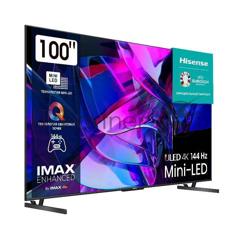 Телевизор  Hisense 100" 100U7KQ темно-серый Mini LED UHD 120Hz  Smart TV