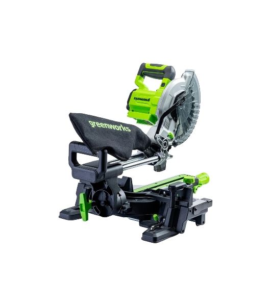 Торцовочная пила Greenworks GD24MS216 24V, бесщеточная, с протяжкой, без АКБ и ЗУ [1501707]