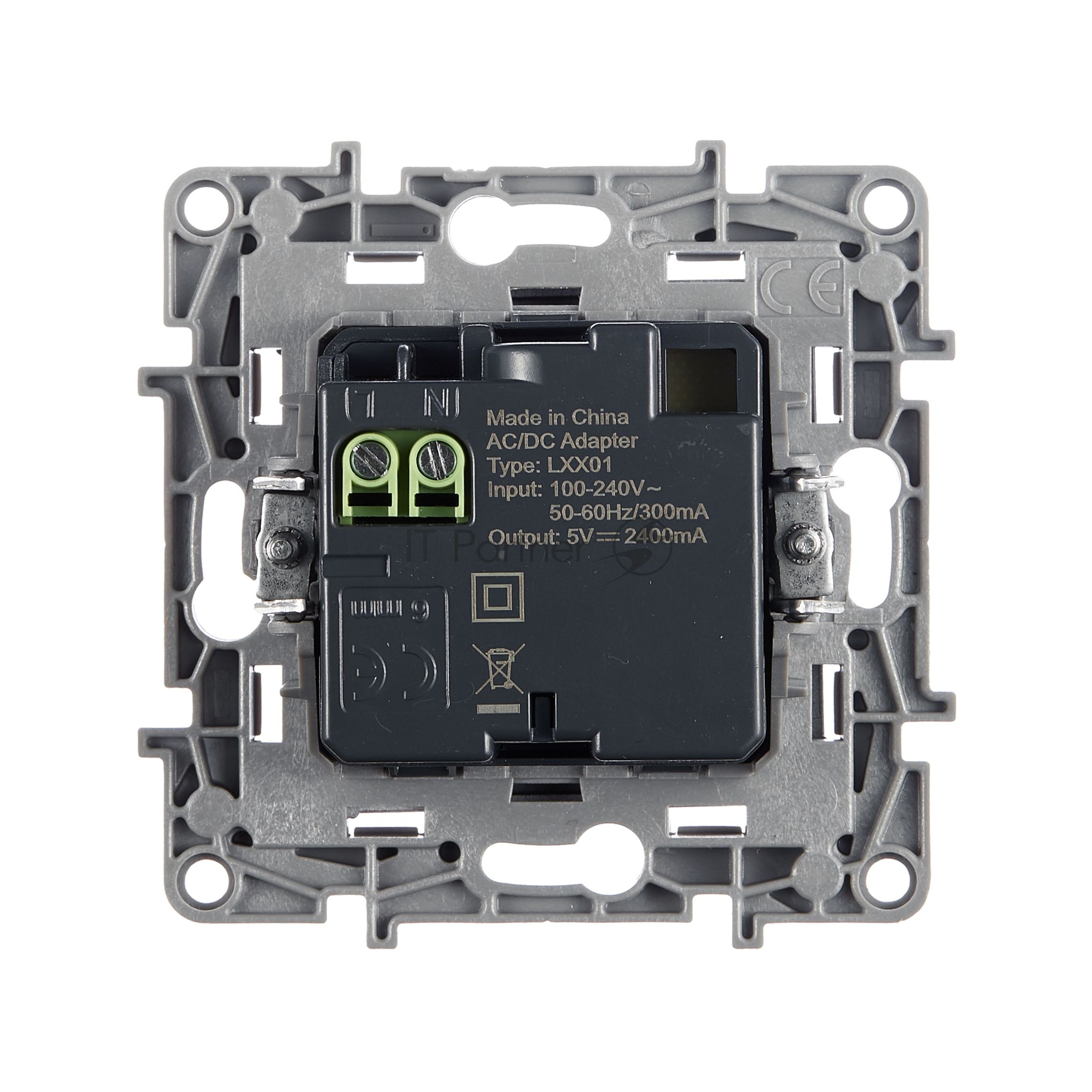 Розетка USB 2-ая 240В/5В 2400мА 672694 Legrand Etika Антрацит