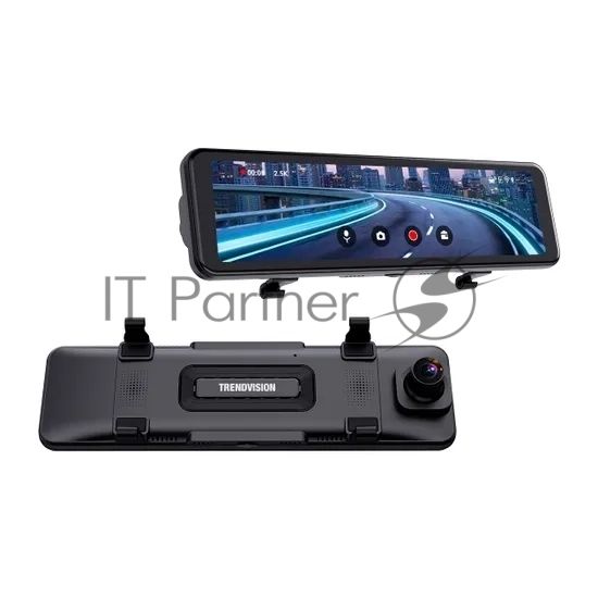 Видеорегистратор TrendVision CarPlay Mirror, 3840x2160, 11", с камерой заднего вида, G-сенсор, датчик движения
