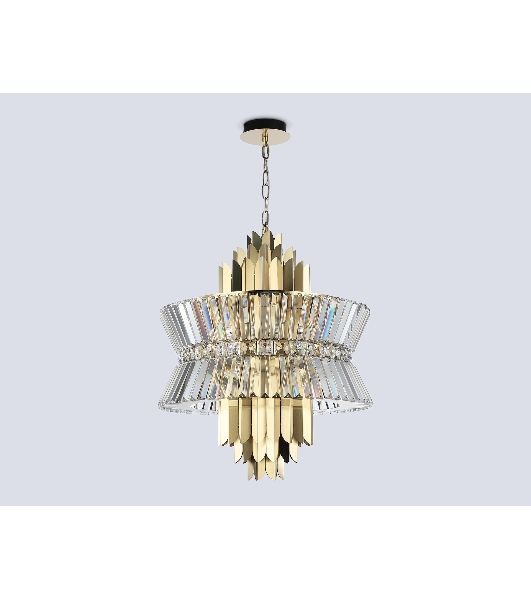 Люстра Ambrella light LH41017/12 BS/CL латунь/прозрачный E14*12 max 40W D560*660