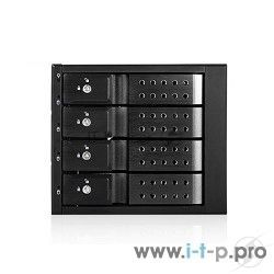 Опция к серверу Procase T3-304-SATA3-BK Hot-swap корзина 4 SATA3/SAS 6Gb (черный) hotswap trayless aluminium mobie rack module (3x5,25) 1xFAN 80x15мм