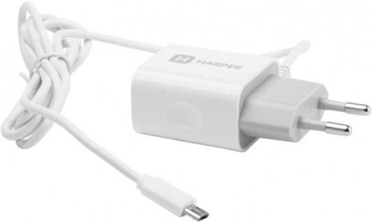 Сетевое зарядное устройство Harper WCH-5113 белый 1xUSB 2.1A + кабель MicroUSB