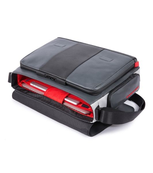 Сумка мужская Piquadro Urban CA1592UB00/GRN серый/черный натур.кожа