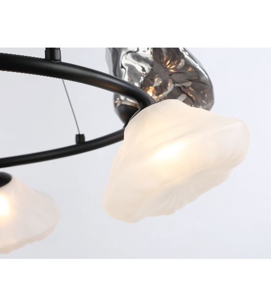 Светильник Ambrella light LH15003/6 BK/FR/SM черный/белый матовый/дымчатый G9*6 max 40W D630*1150