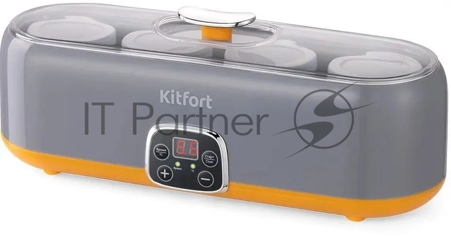 Йогуртница Kitfort КТ-6040 20Вт 8б. 200мл упр.:электрон. серый