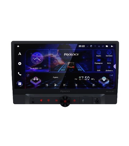 Автомагнитола Prology MPA-320 DSP, 2 DIN, 10", Android 10, Bluetooth, USB Type-A, AUX, GPS, 4G, пульт ДУ