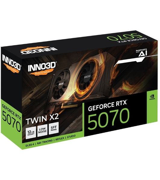 Видеокарта INNO3D RTX 5070 TWIN X2 12GB GDDR7 192bit 3xDP HDMI RTL