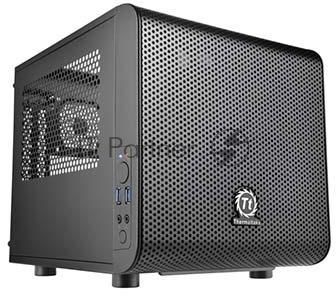 Компьютерный корпус Case Tt Core V1 CA-1B8-00S1WN-00 mATX/ win/ black/ USB3.0/ no PSU