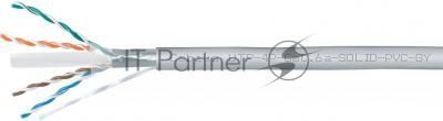 Кабель информационный Cabeus UTP-4P-CAT.6A-SOLID-PVC-GY кат.6A U/UTP 4 пары PVC внутренний 305м серый