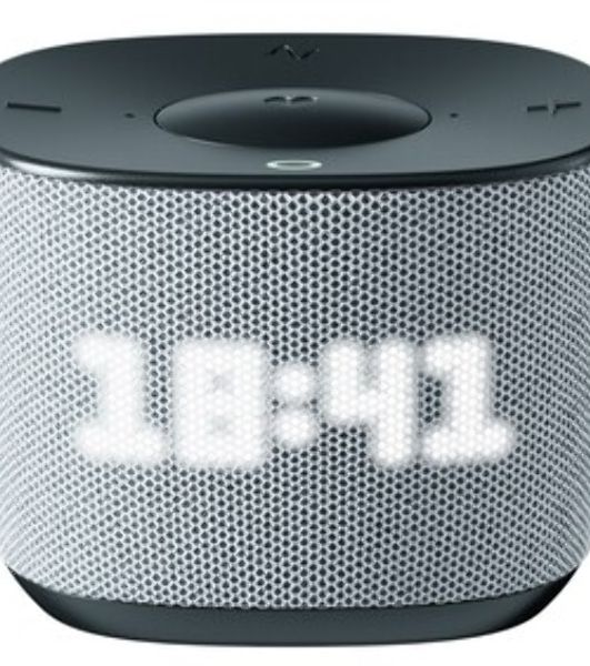Умная колонка Sber Boom Home, 8Вт, с экраном, 1 динамик, часы, мультирум, TWS, Zigbee хаб, Wi-Fi, Bluetooth 5.0, Zigbee, Салют, серый