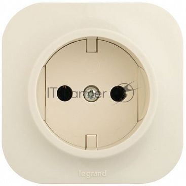 Розетка Legrand 782241 с заземлением без шторок (Слоновая кость)