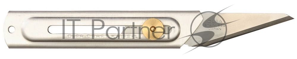 Нож Olfa хозяйственный с выдвижным лезвием, корпус и лезвие из нержавеющей стали, 20 мм OL-CK-2