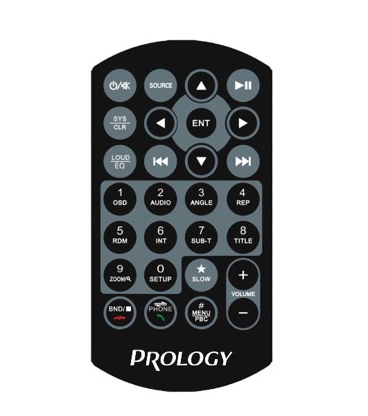 Автомагнитола Prology MPV-310, 2 DIN, 7", Bluetooth, USB Type-A, AUX, пульт ДУ