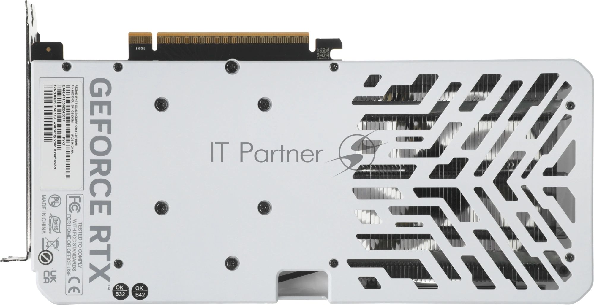 Видеокарта Palit PCIE16 RTX 5060 8Gb PA-RTX 5060 WHITE OC 8Gb белый