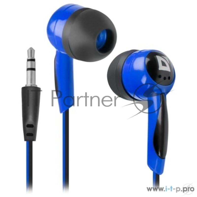 Наушники Defender Basic-604 синий кабель 1,1 м