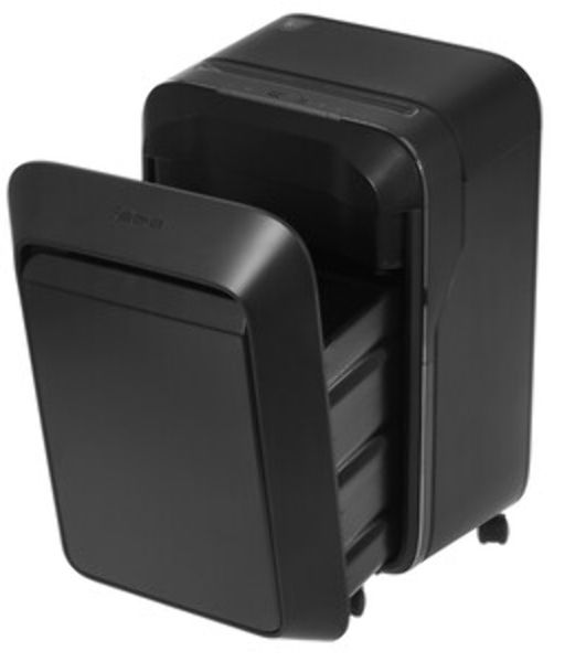 Шредер Fellowes PowerShred LX210 черный (секр.P-4) перекрестный 16лист. 23лтр. скрепки скобы пл.карты