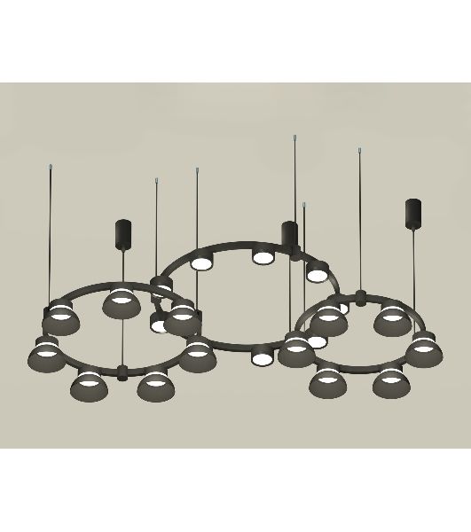 Светильник Ambrella light XR92092010/22 SBK/PBK/FR черный песок/черный полированный/белый матовый GX53