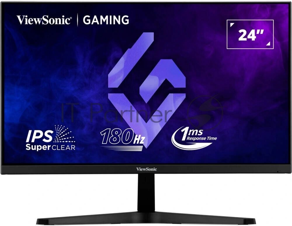 Монитор 23.8" ViewSonic VX24G1-HD IPS 1920x1080, 180 Гц, 1 мс (MPRT), 16:9, 300 кд/м², 2xHDMI 2.0, DP 1.4, 3.5 Jack, HDR10, G-Sync Compatible, черный