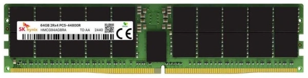 Оперативная память Hynix, DDR5, 64GB (1x64GB), 5600 MHz, CL22, без радиатора, RDIMM, OEM