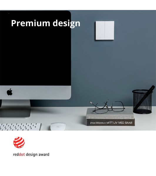 Выключатель умный Aqara Smart wall switch H1 (with neutral, double rocker) WS-EUK04