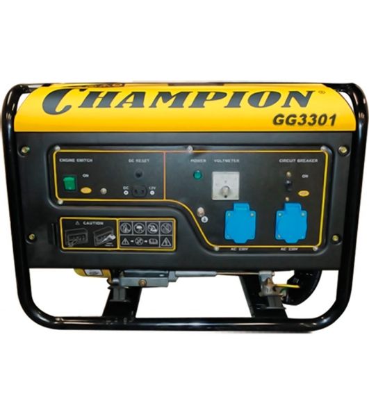 Электрогенератор бензиновый Champion GG3301, 3.1 кВт, 96 дБ, 46 кг