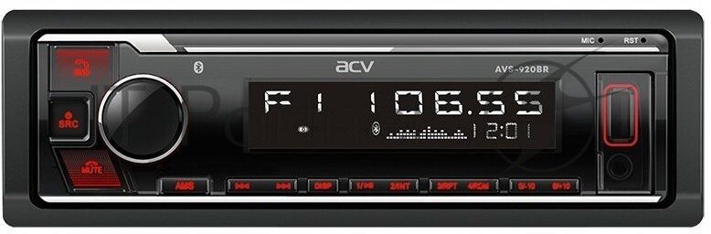 Автомагнитола ACV AVS-920BR, 1 DIN, Bluetooth, USB Type-A, AUX