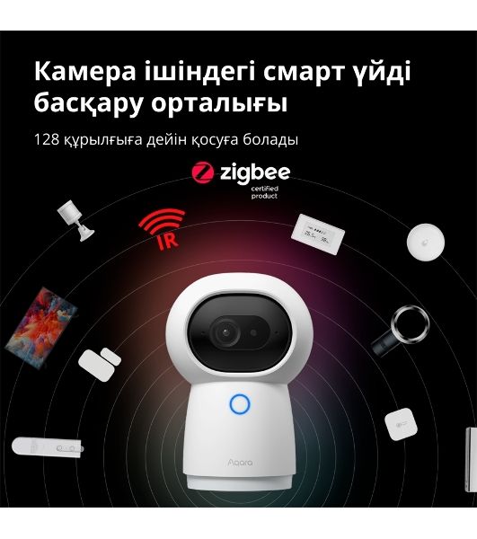 Камера AQARA Camera Hub G3/Камера+ управления/Управление жестами/Камера 360/2K 2304х1296p/Протокол связи:Zigbee/WiFi/Питание:USB-C/белый CH-H03