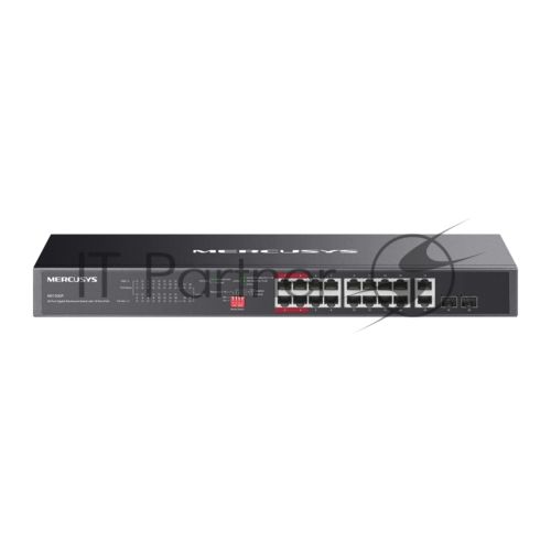 Коммутатор Mercusys MS120GP, 16×1 Гбит/с PoE + 2×1 Гбит/с + 2×1 Гбит/с SFP, неуправляемый