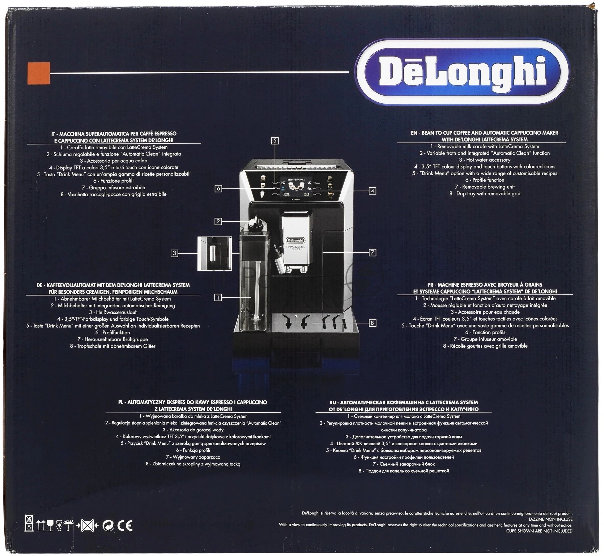 Кофемашина DeLonghi ECAM550.65.SB, черный/серебристый