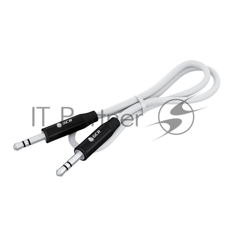 Кабель Greenconnect 1.5m аудио jack 3.5mm/jack 3.5mm белый, AL case черный, M/M