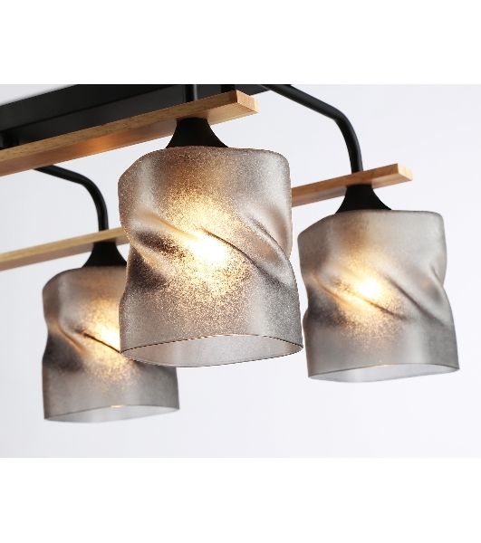 Светильник Ambrella light TR3033250/6 BK/WD черный/дерево E27/6 max 60W 580*340*245