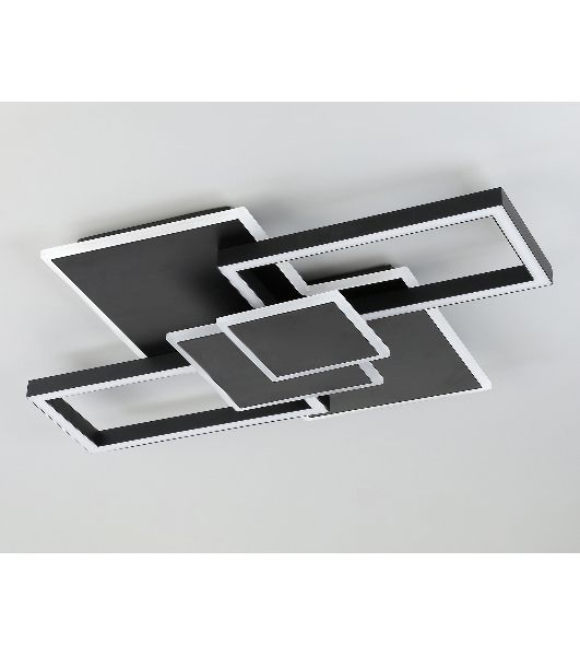 Потолочный светодиодный светильник Ambrella light FA1032/5 BK черный 95W 3000K-6400K 705*500*95 (ПДУ ИК)