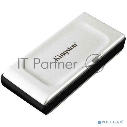 Внешний SSD Kingston XS2000, 2TB, USB 3.2 Gen 2x2 Type-C, R/W 2000/2000, серебристый