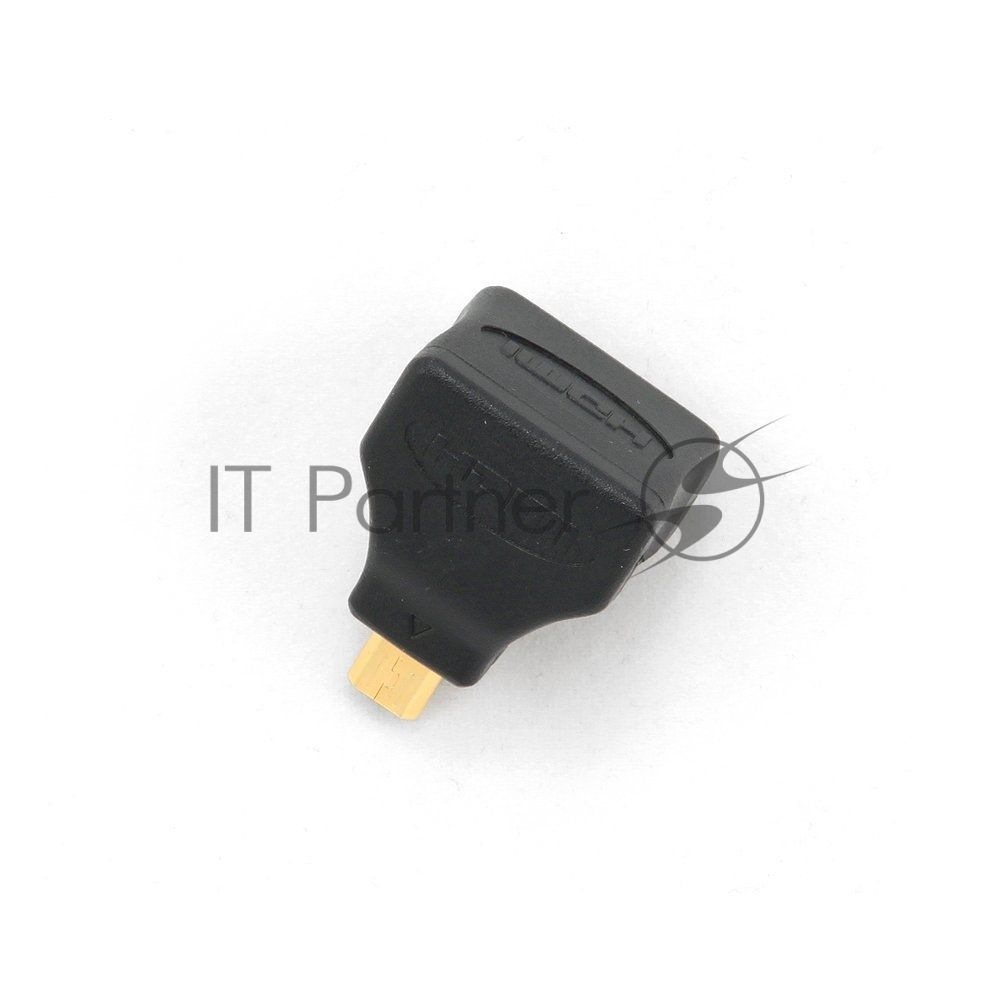 Переходник HDMI-microHDMI Gembird, 19F/19M, угловой, золотые разъемы, пакет  A-HDMI-FDML