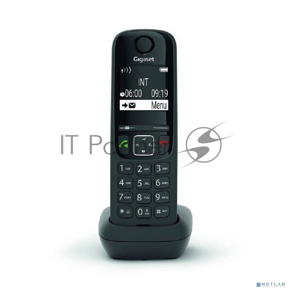 Дополнительная трубка Dect Gigaset AS690HX черный для AS690