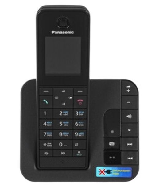 Телефон беспроводной (DECT) Panasonic KX-TGH220RUB черный АОН, Caller ID, "Радионяня"