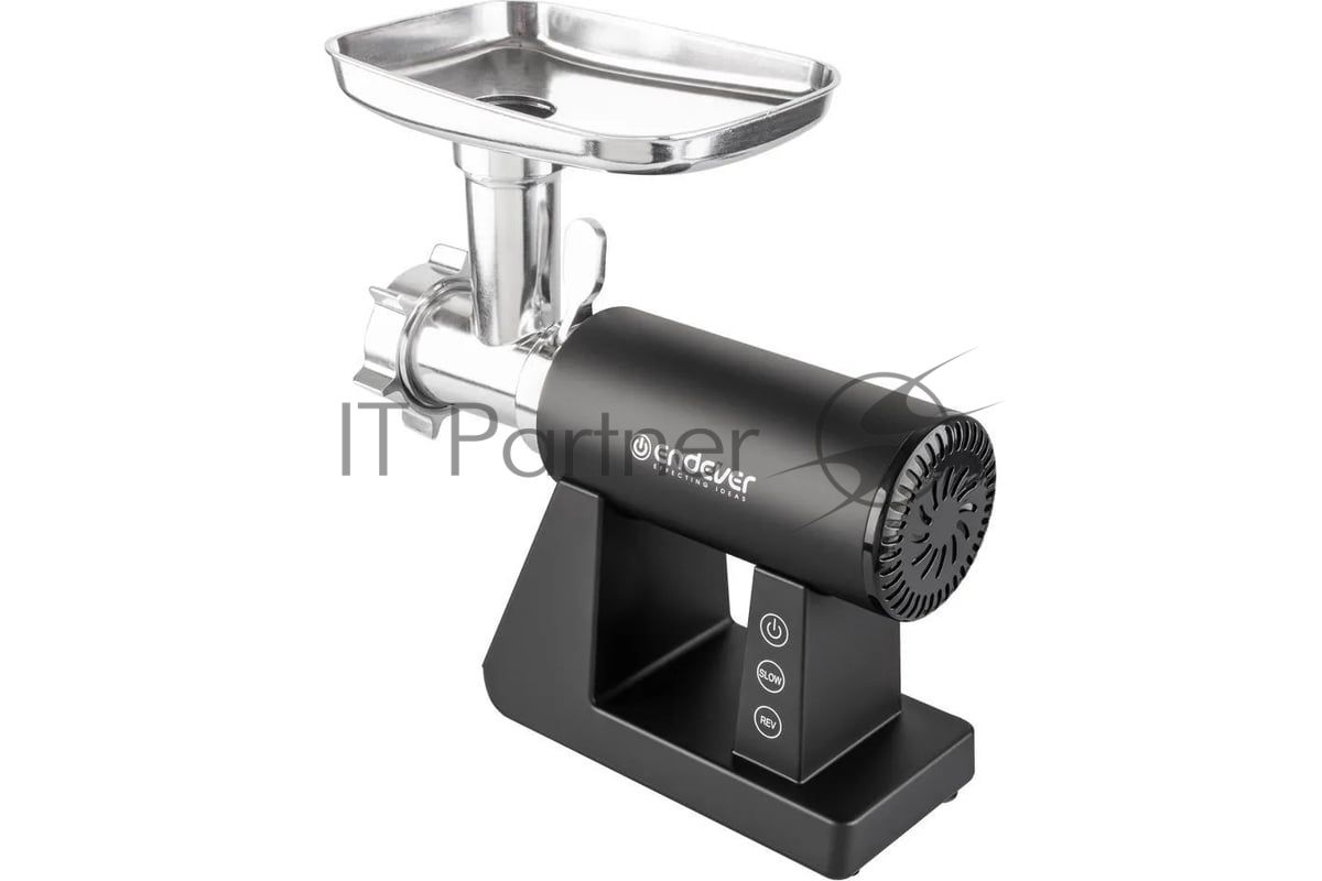 Мясорубка электрическая Endever Sigma-110 черный, 2600 Вт, 2.0 кг/мин, реверс, защита от перегрузки, металлический лоток, насадки - 5