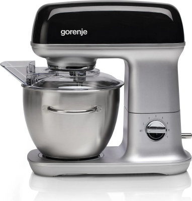 Миксер Gorenje MMC1000RLBK черный/серебристый, стационарный, 1000 Вт, 4.5 л, 7 скоростей