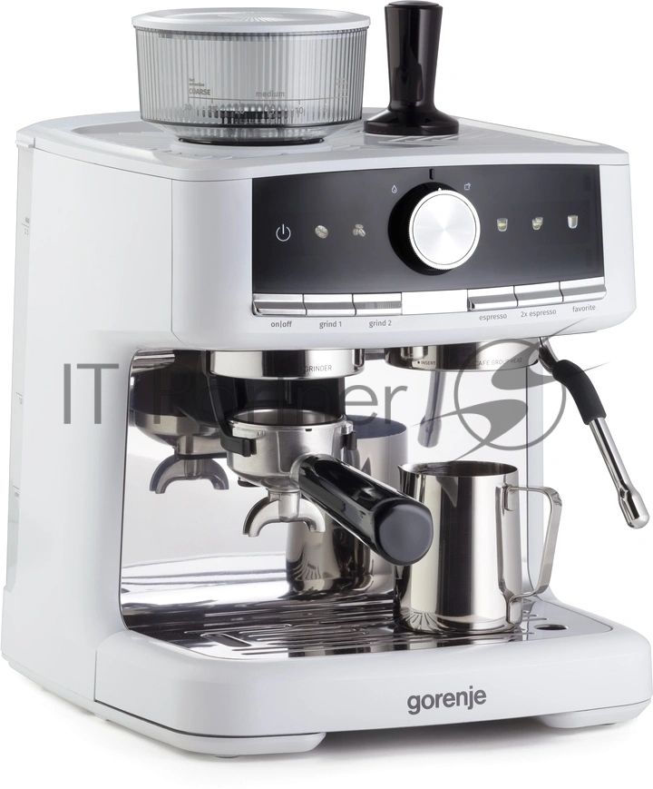 Кофеварка рожковая Gorenje GSACM20W 1550Вт белый/черный