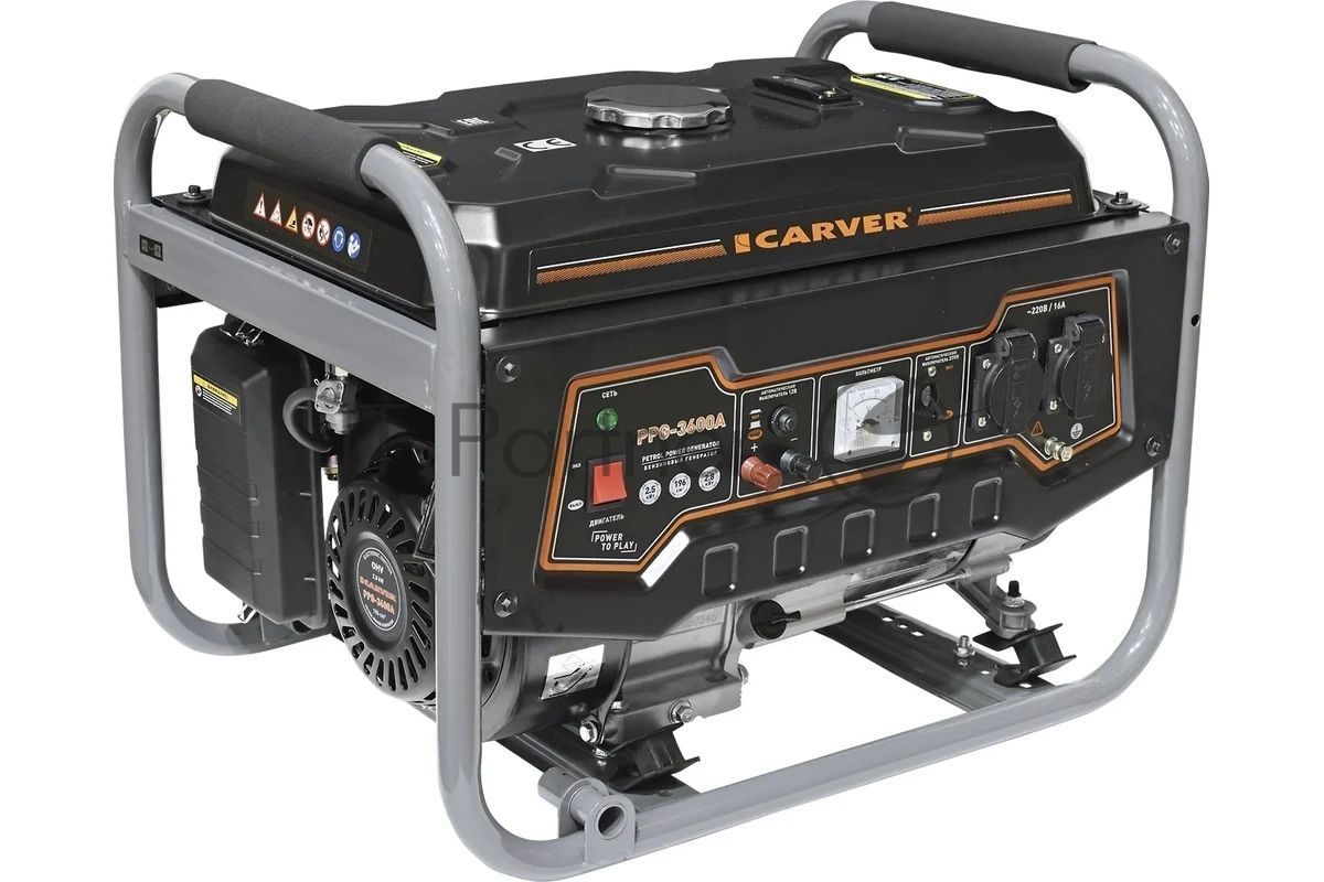 Электрогенератор бензиновый Carver PPG-3600A, 2.8 кВт, 67 дБ, 40 кг