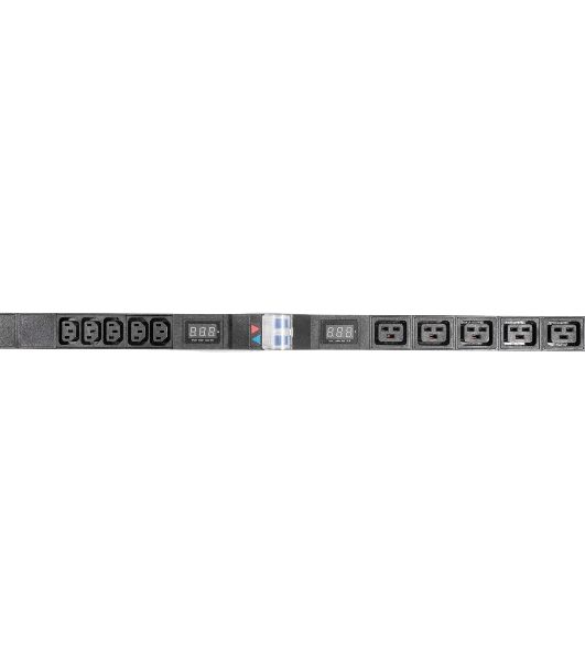 Блок силовых розеток Rem Rem-32, IEC 60320 С13 х 10, IEC 60320 С19 х 5, вход колодка, 19", 1436х45х45 мм (ВхШхГ), 32А, автомат + амперметр, чёрный, 2