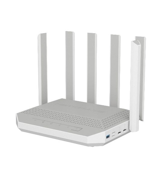 Мультигигабитный интернет-центр Netcraze Hero 5G (NC-4110) с модемом 5G, двумя слотами для SIM-карт, Mesh Wi-Fi 6 AX3000, Smart-коммутатором 1×2.5G и 4×1G, многофункциональными портами USB 3.0 и 2.0