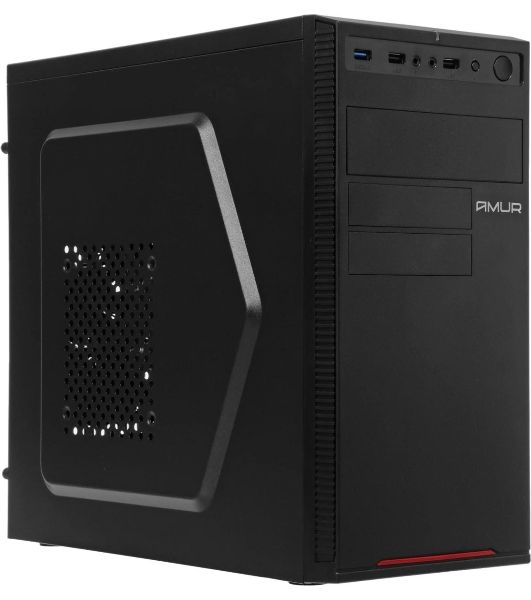 Компьютер Amur Нарвал B7I21 MT i3 12100 (3.3) 16Gb SSD 512Gb UHDG 730 FreeDOS 2.5xGbitEth 400W мышь клавиатура черный (RUS) (2147008)