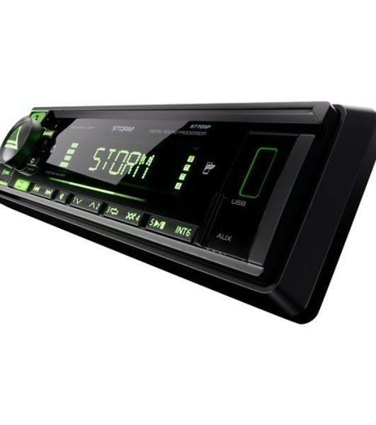 Автомагнитола AURA STORM-677DSP, 1 DIN, Bluetooth, USB Type-A, AUX, пульт ДУ