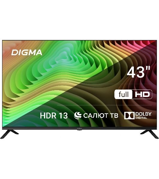 Телевизор Digma 43" DM-LED43SBB36 черный LED FHD 60Hz Салют ТВ