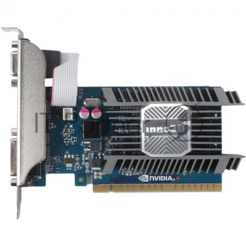 Видеокарта 1Gb <PCI-E> Inno3D GT730 c CUDA <GFGT730, GDDR3, 64 bit, HDCP, DVI, HDMI, Retail>